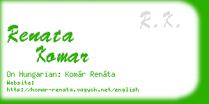 renata komar business card