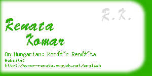 renata komar business card
